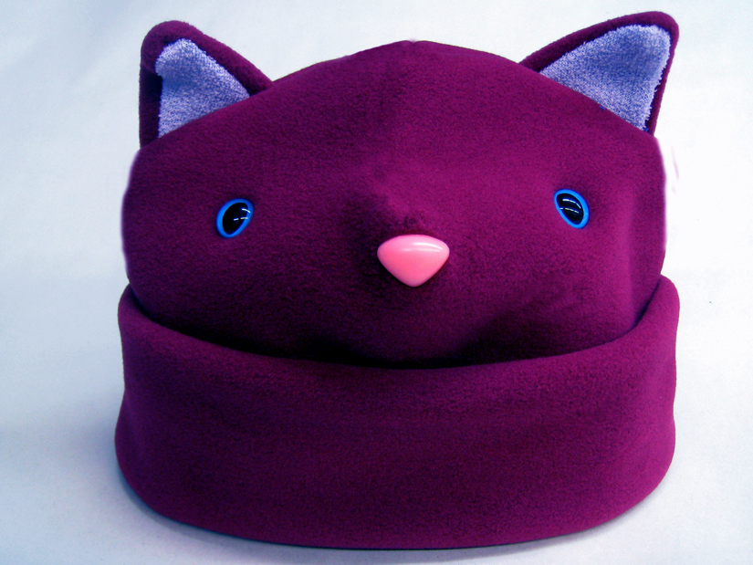 Kitty Cat Hat handmade from Polar Fleece by the Mouse Works
